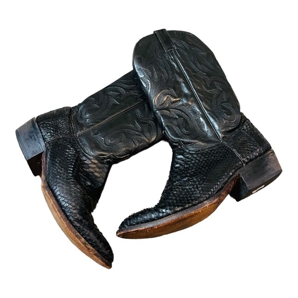 Durango Shoes - Durango black leather snakeskin boots